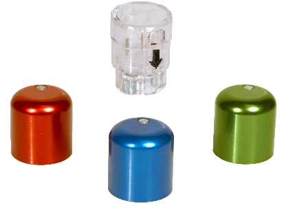 lightweight rodent skin button caps for group housing and clear bile recirculation cap