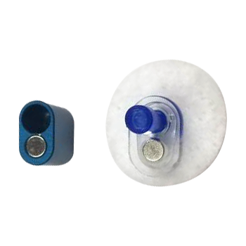 implantable mouse button for single catheter access with cap
