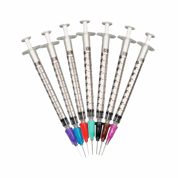 1mL syringe with Blunt Needle Attached, Sterile, Capped