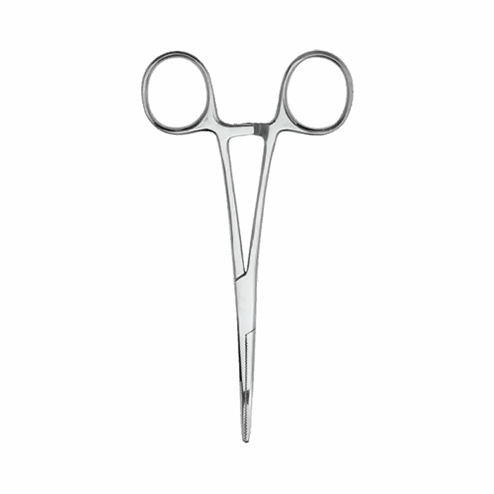 Curved Kelly Locking Forceps, Mirror Finish, 5.5"