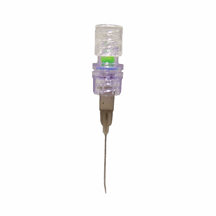 Huber needle with Luer Valve, Sterile