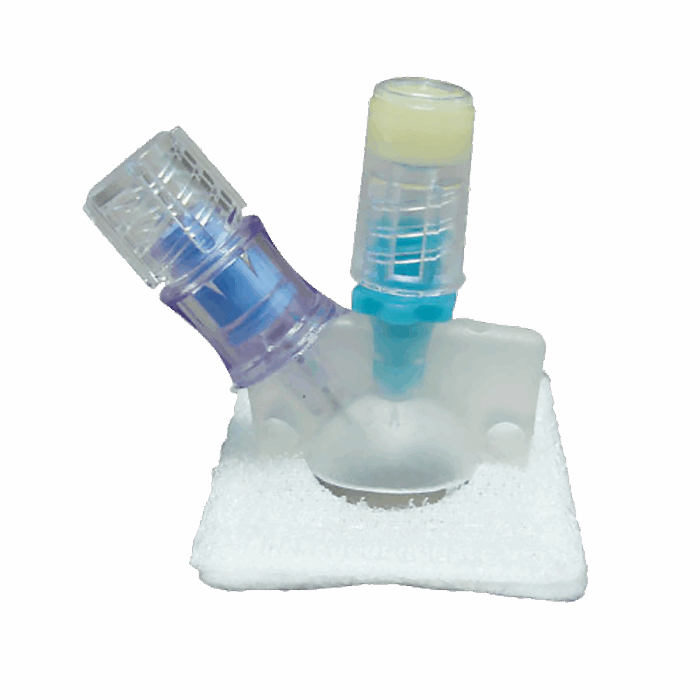Quick Connect Dual Jacket Adapter, Luer Port and Luer Injection Valve