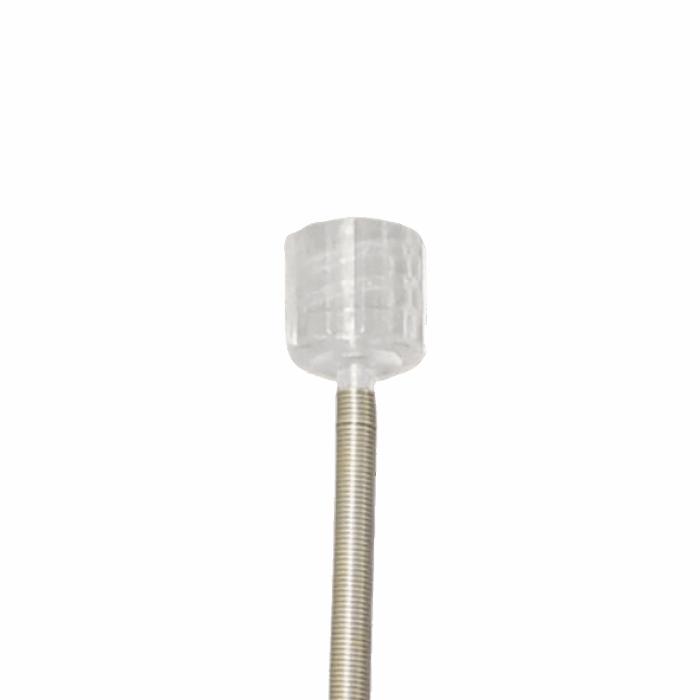 Male Luer Spring Tether with catheter to fit 23G swivel
