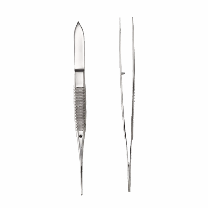 Straight Stainless Steel Forceps, 4"